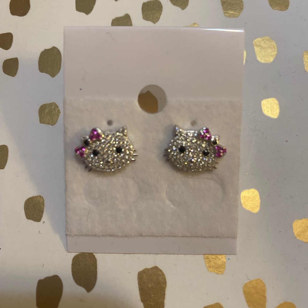 Sterling Silver Hello Kitty Earrings